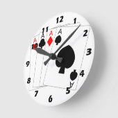 Horloge Ronde Conception de carte de lecture quatre étoiles (Angle)