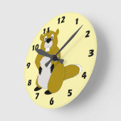 Horloge Ronde Conception de castor (Angle)
