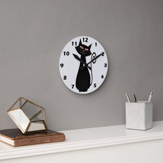 Horloge Ronde Conception de chat (Bureau)
