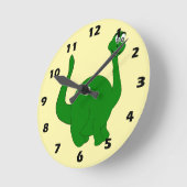 Horloge Ronde Conception de dinosaure (Angle)