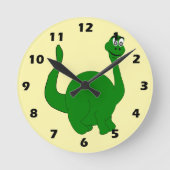 Horloge Ronde Conception de dinosaure (Recto)