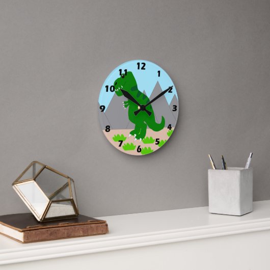 Horloge Ronde Conception de dinosaure T-Rex (Bureau)