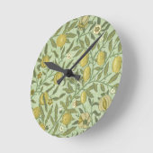 Horloge Ronde Conception de fruit de grenade de William Morris (Angle)