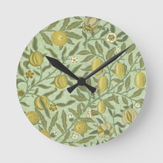 Horloge Ronde Conception de fruit de grenade de William Morris (Recto)
