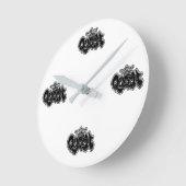 Horloge Ronde Conception de graffiti de reine (Angle)