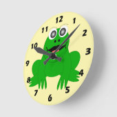 Horloge Ronde Conception de grenouille (Angle)