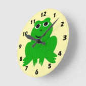 Horloge Ronde Conception de grenouille (Angle)