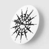 Horloge Ronde Conception de kaléidoscope d'arme de l'arme à feu (Angle)