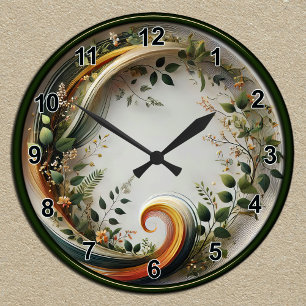 Horloge Ronde Conception de la nature en spirale botanique perso