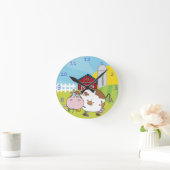 Horloge Ronde Conception de la vache country (Maison)