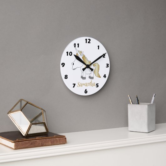 Horloge Ronde Conception de licorne (Bureau)
