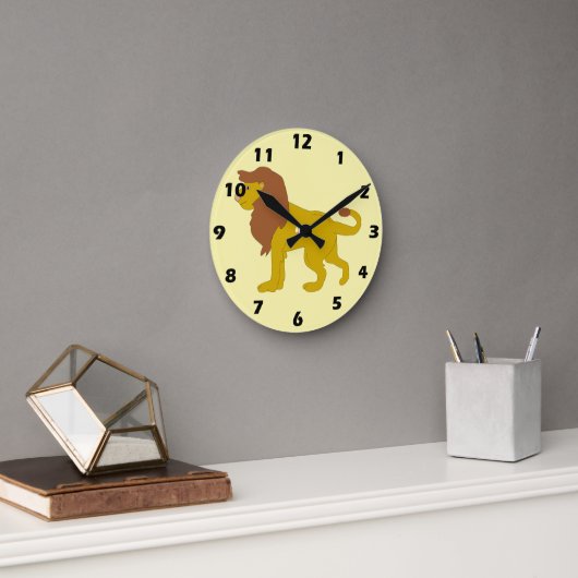 Horloge Ronde Conception de lion (Bureau)