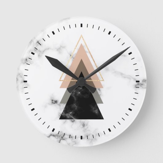 Horloge Ronde Conception de marbre en pastel d'impression (Recto)