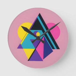 Horloge Ronde Conception de Memphis de l'habitation