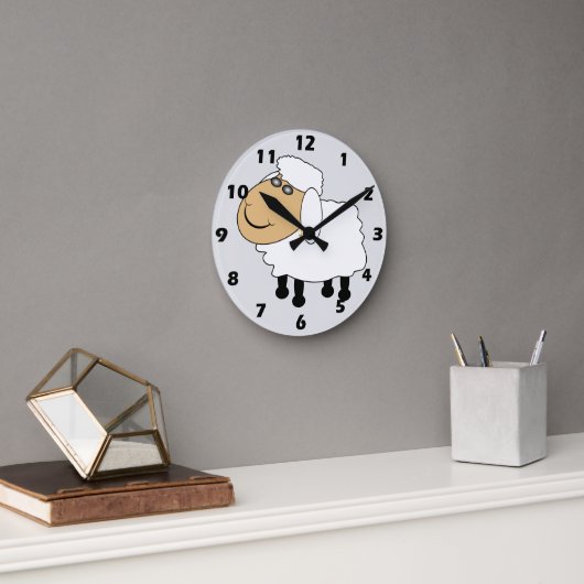 Horloge Ronde Conception de mouton (Bureau)