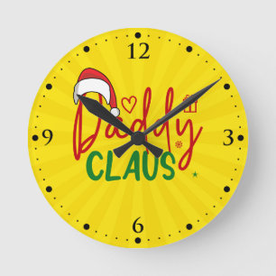 Horloge Ronde Conception de Noël de Papa Noël