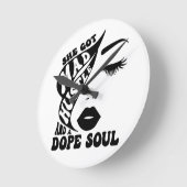 Horloge Ronde Conception de Noël Hustle pour autonomiser les fem (Angle)