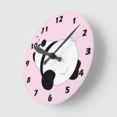 Horloge Ronde Conception de panda (Angle)