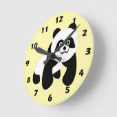 Horloge Ronde Conception de panda (Angle)