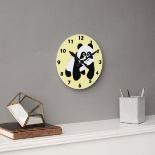Horloge Ronde Conception de panda