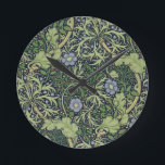 Horloge Ronde Conception de papier peint d'algue, imprimée par<br><div class="desc">Image : Conception de papier peint de l'algue 136082,  imprimée par John Henry Dearle (1860-1932),  1901 (papier peint). Morris,  William (1834-96). Collection privée,  la collection de Stapleton.  Art,  beaux-arts.</div>