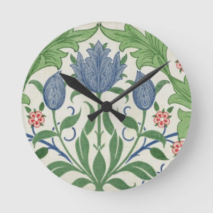 Horloge Ronde Conception de papier peint floral