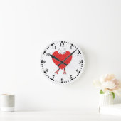 Horloge Ronde Conception de personnage d'amour mignon en forme d (Maison)