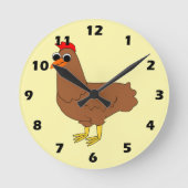 Horloge Ronde Conception de poulet (Recto)