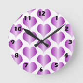 Horloge Ronde Conception de Purple Hearts (Recto)