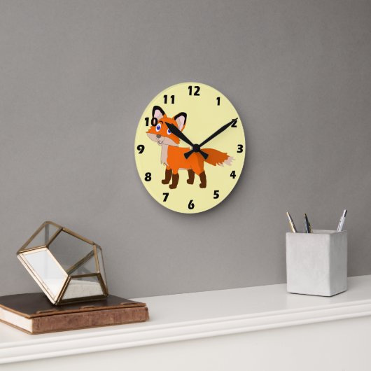 Horloge Ronde Conception de renard (Bureau)