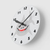 Horloge Ronde Conception de requin (Angle)