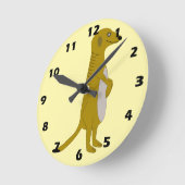Horloge Ronde Conception de suricate (Angle)