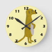 Horloge Ronde Conception de suricate (Recto)