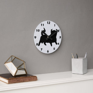 Horloge Ronde Conception de taureau noir