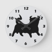 Horloge Ronde Conception de taureau noir (Recto)