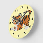 Horloge Ronde Conception de tigre (Angle)