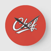 Horloge Ronde Conception de typographie de script de chef minima (Recto)