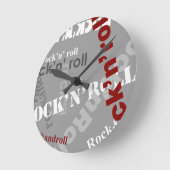 Horloge Ronde conception de typographie rock & roll (Angle)