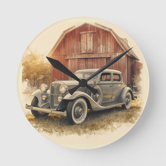 HORLOGE RONDE CONCEPTION DE VOITURE AUTOMATIQUE (Recto)