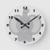 Horloge Ronde Conception d'éléphant (Recto)