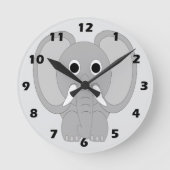 Horloge Ronde Conception d'éléphant (Recto)