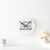 Horloge Ronde Conception d'illustrations mignonnes sur les "Supe (Maison)