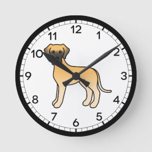 Horloge Ronde Conception d'illustrations pour chien de Danse