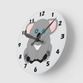 Horloge Ronde Conception d'ours koala (Angle)