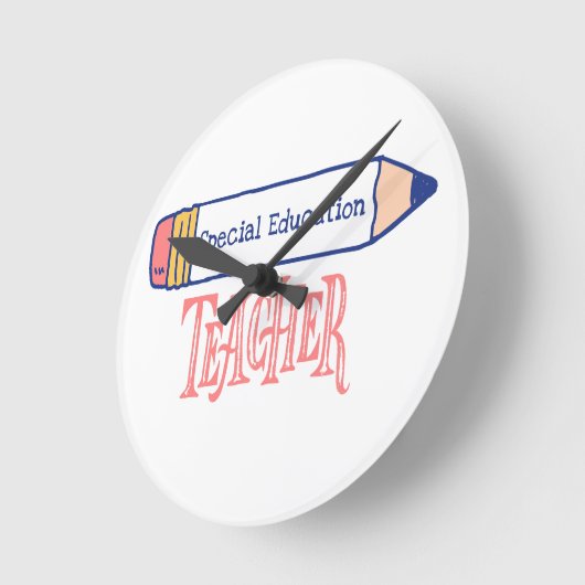 Horloge Ronde Conception du crayon enseignant de l'éducation spé (Angle)