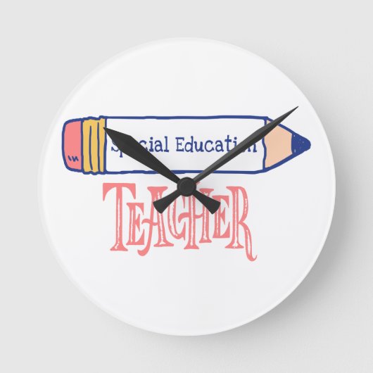Horloge Ronde Conception du crayon enseignant de l'éducation spé (Recto)