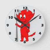 Horloge Ronde Conception du Diable Rouge (Recto)