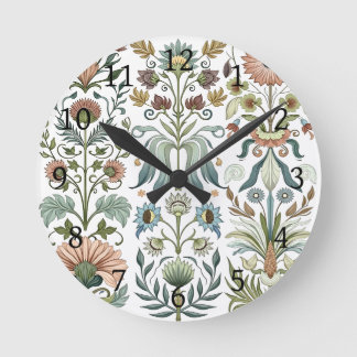 Horloge Ronde Conception florale Art Nouveau 402 fleurs