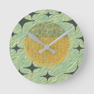 Horloge Ronde Conception géométrique de Starburst du milieu du