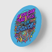 Horloge Ronde Conception Graphique de Soirée Dansante Boule Disc (Angle)